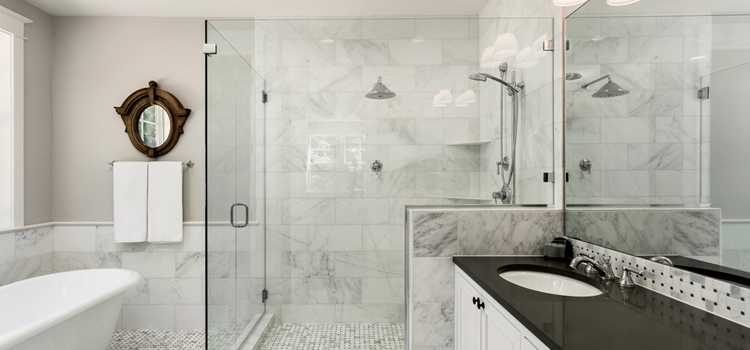 bathroom shower door installation in Three Lakes