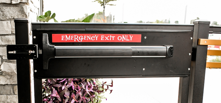 emergency push bar installation in Three Lakes